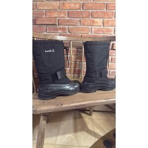 Kamik - Canada Black Winter Snow Boot Sz 7M Removable Wool Liner